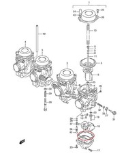 4 x SUZUKI GSX 600 F 89-97 Carburettor Float Bowl Seals / Gaskets GSX-600F