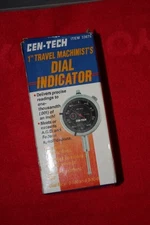 Cen-tech Dial Indicator, Graduation .001" Range 0-1" NIB