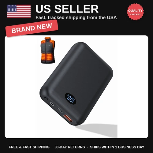 Rechargeable Heated Vest Battery Pack 16000mAh 7.4V, Power Bank for Heated Jacke - product listing photo