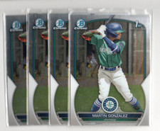 MARTIN GONZALEZ MARINERS 2023 BOWMAN CHROME 1ST #BCP-28 ROOKIE 4X LOT