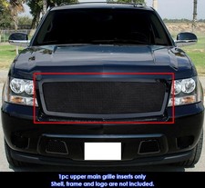 For 2007-2013 Chevy Tahoesuburbanavalanche Black Mesh Premium Grille