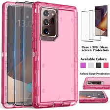 For Samsung Galaxy Note20 Ultra Case Clear Shockproof Cover 2PK Screen Protector