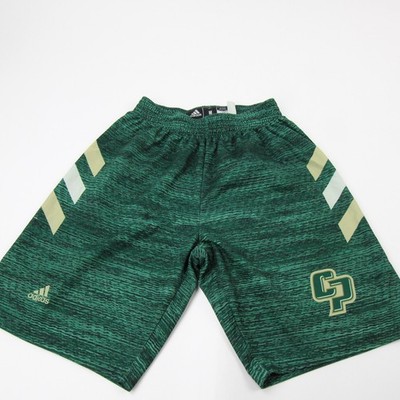  Cal Poly Mustangs adidas Practice Shorts Men's Green Used Multiple Sizes