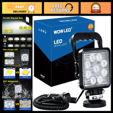 27W Portable LED Work Light - Magnetic Base Flood Lamp for Car, Truck, Boat, Cam