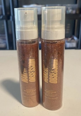 Lot of (2) Makeup Obsession Shimmer Glow Body Oils BRONZE BAE
