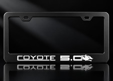 Coyote 5.0 License Plate Frame Black Metal For Ford Mustang Gt