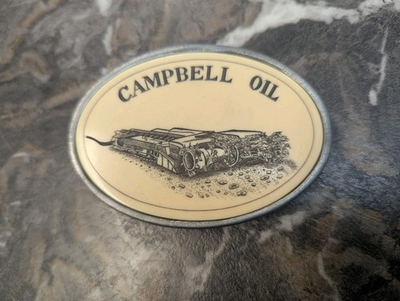 #ad Campbell Oil Company Smith Wesson Belt Buckle $26.98