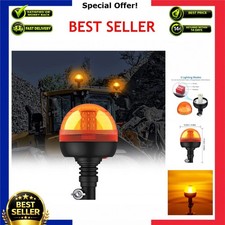 LED Rotating Warning Light Amber Strobe Beacon 12V 24V for Truck Tractor
