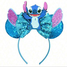 Disney Stitch Headband Blue Pink Ears Tokyo Disney Resort Exclusive