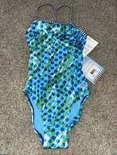 Uglies Women’s Competition One Piece Size 26 Blue And Green NEW WITH TAG