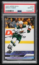 2023-24 Upper Deck Series 1 Young Guns Brock Faber #215 PSA 10 GEM MT Rookie RC