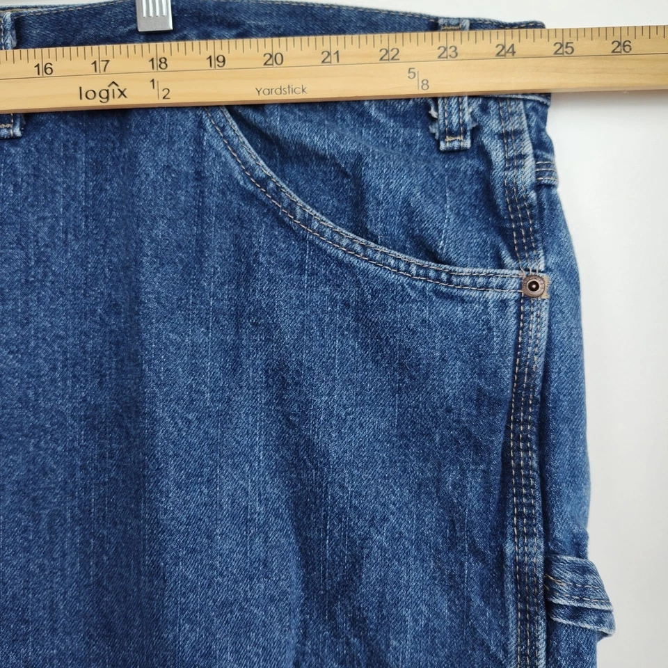 Dickies Straight-Leg Carpenter Jeans Men's 50x30 Blue - Image 3 of 4