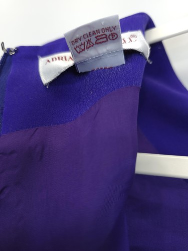 Adrianna Papell Dress Women 12 P Purple Silk Embroidered Formal Occasion Church - Picture 10 of 12