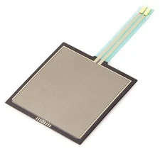 FORCE SENSING RESISTOR,1.5 INCH SQUARE,1oz-22LBS,2 LEADS,0. SPACING
