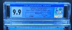 Pokken Tournament CGC 9.9 A++ Nintendo Wii U Sealed New Graded 2016