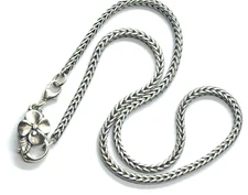 LAA Trollbeads Sterling Silver Chain Necklace With Big Flower Clasp 23g 16”