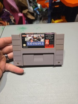 Tecmo Super Bowl III 3 Final Edition SNES Super Nintendo Game Cartridge TESTED