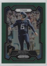 2023 Panini Prizm Green Prizm Nick Folk #208 19er