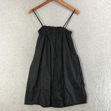 Shein Smocked Mini Dress Womens Small Sleeveless Casual Stretch Cotton Black