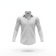 VAN HEUSEN FLEX REGULAR FIT STRETCH DRESS SHIRT MENS SIZE 15 32 33 WHITE