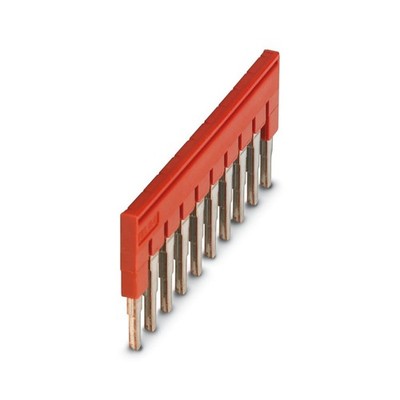 2pcs PHOENIX FBS 10-6 3030271 Plug-in Bridge 10 Positions 6.2 mm Pitch Red New  