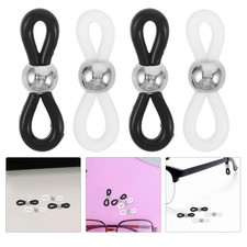 100Pcs Durable Silicone Eyeglass Strap Ends Adjustable Non Slip Chain Connectors