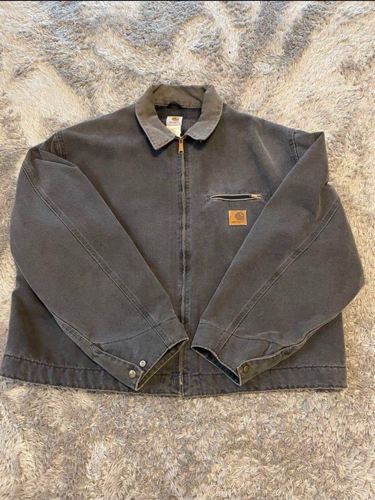 masterpiece sound carhartt detroit M 美品 Carhartt Detroit Jacket Made in USA Black Size L Vintage