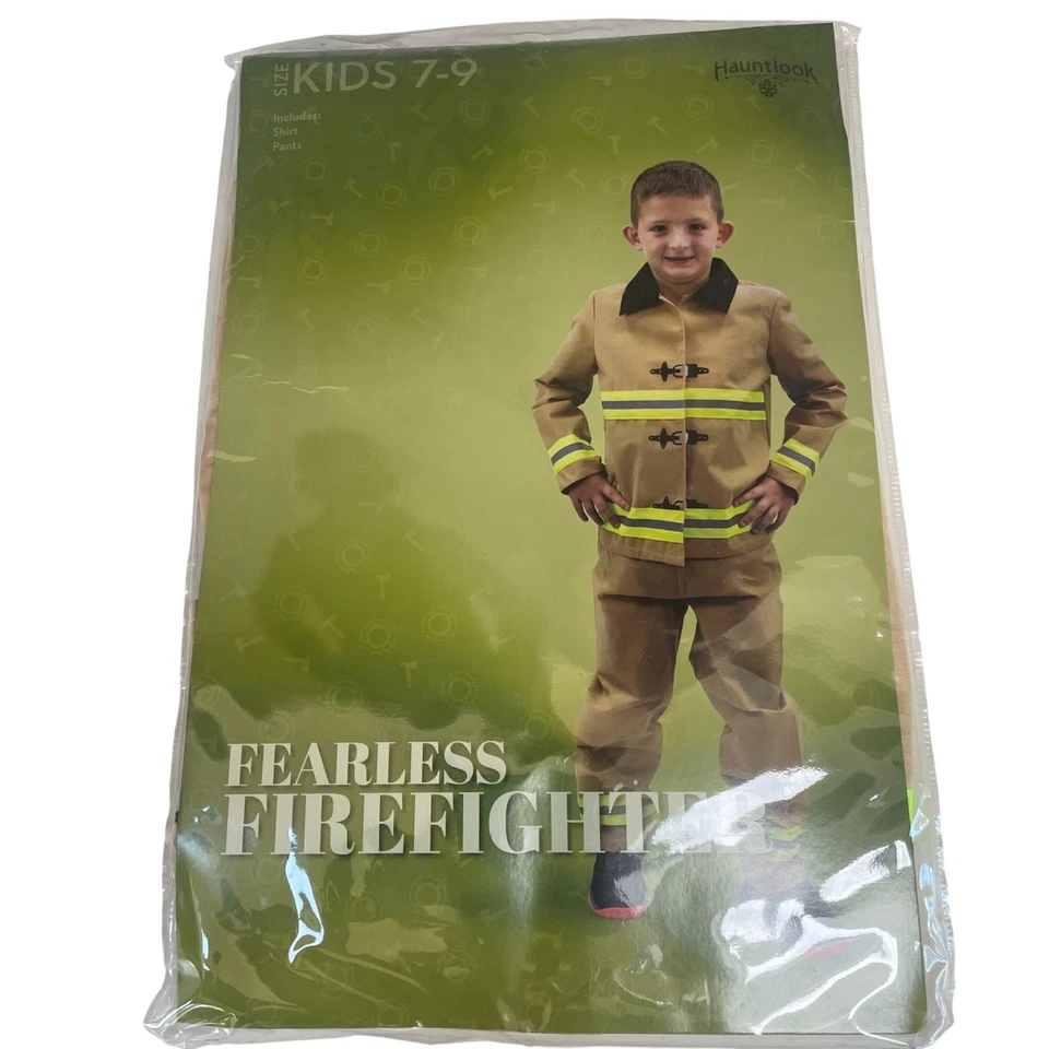 Camisa y Pantalones de Bombero Hauntlook Fearless Disfraz de Halloween 7-9 NIÑO Foto 3 de 4