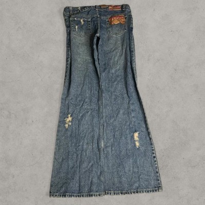 NWT vintage Y2K-style Younique Rhinestone Wide Leg Flared Sparkly Jeans Size 11