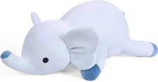 24" | 4.2 Pounds Blue Elephant Weighted Stuffed Animals - Cute Weighted Plush To