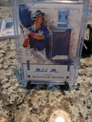 2025 Panini Impeccable Malcolm Moore Patch Auto 92/99 On Card Texas Rangers 