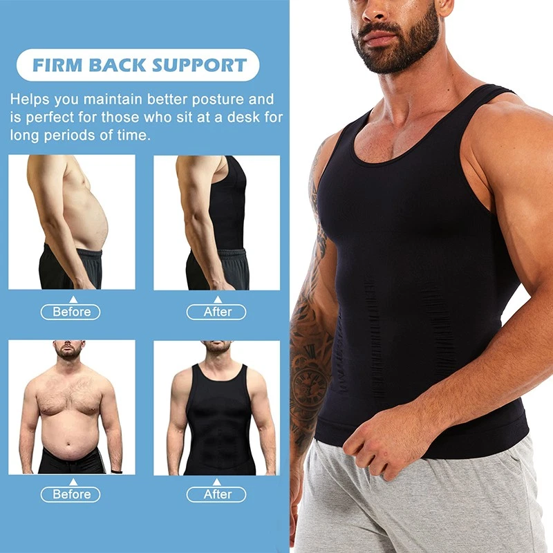 Fajas Reductoras Para Hombres Faja De Hombre Compresión Camiseta Men Tank Tops - Image 3 of 4