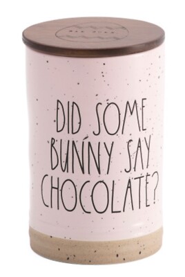 Brand New in Box RAE DUNN Did Some Bunny Say Chocolate Canister Below $30 Retail