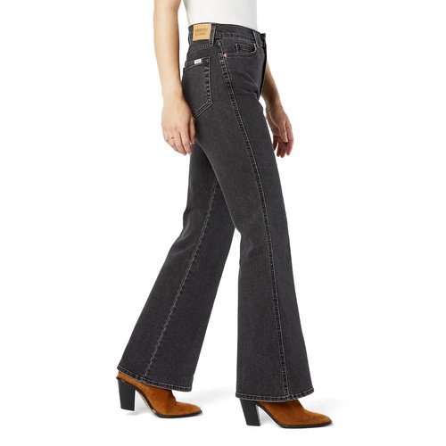 Levi Strauss Signature Women's Heritage High Rise Flare Jeans, Black Size 14|W32 - Picture 2 of 3