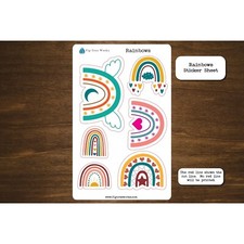 Rainbow Sticker Sheet Planner and Journal Stickers Decoration Stickers