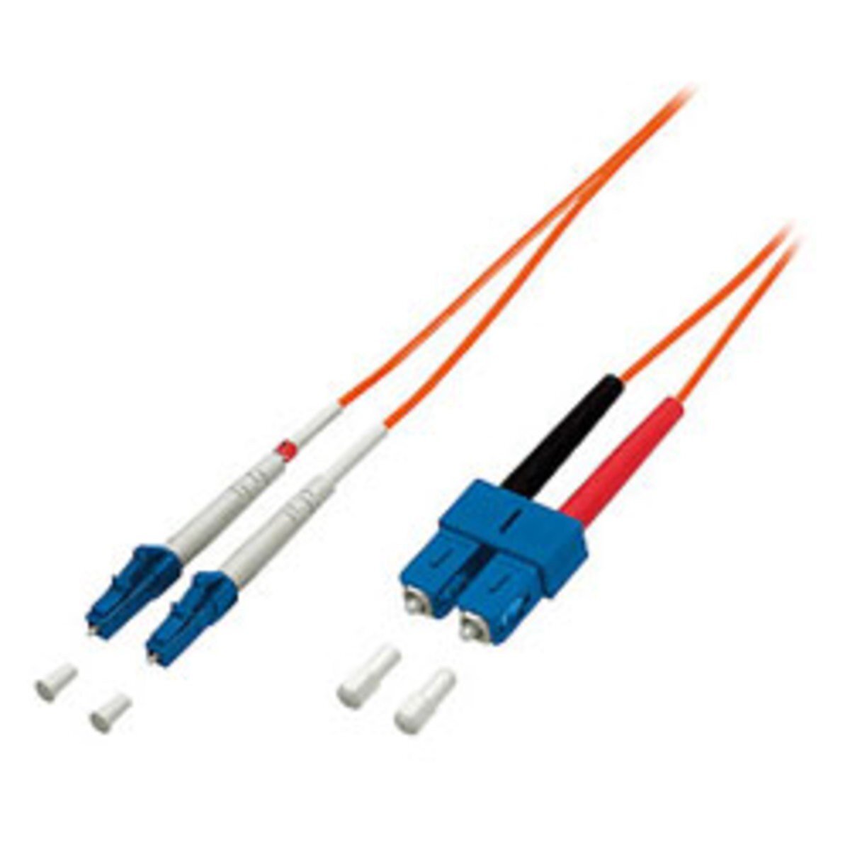 Equip LWL-Patchkabel-Glasfaserkabel LC->SC 62.5/125mμ 3.00m Multimode Duplex Ora