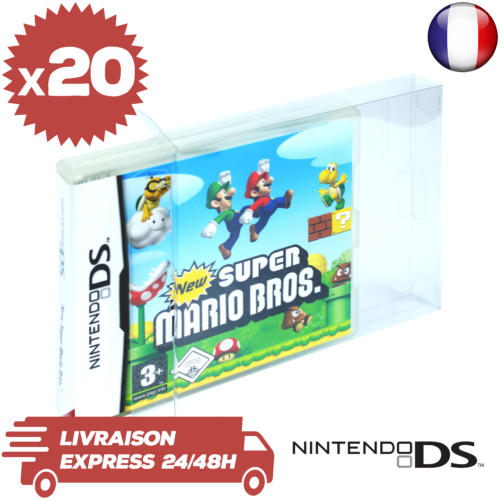 20 Boitiers de Protection Crystal box Jeux Nintendo DS 0,3mm Neufs - Photo 1/4