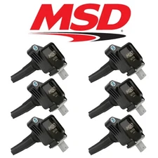 MSD (6) Black Ignition Coils For 2017-2020 F-150/Raptor/Expedition 3.5L Ecoboost