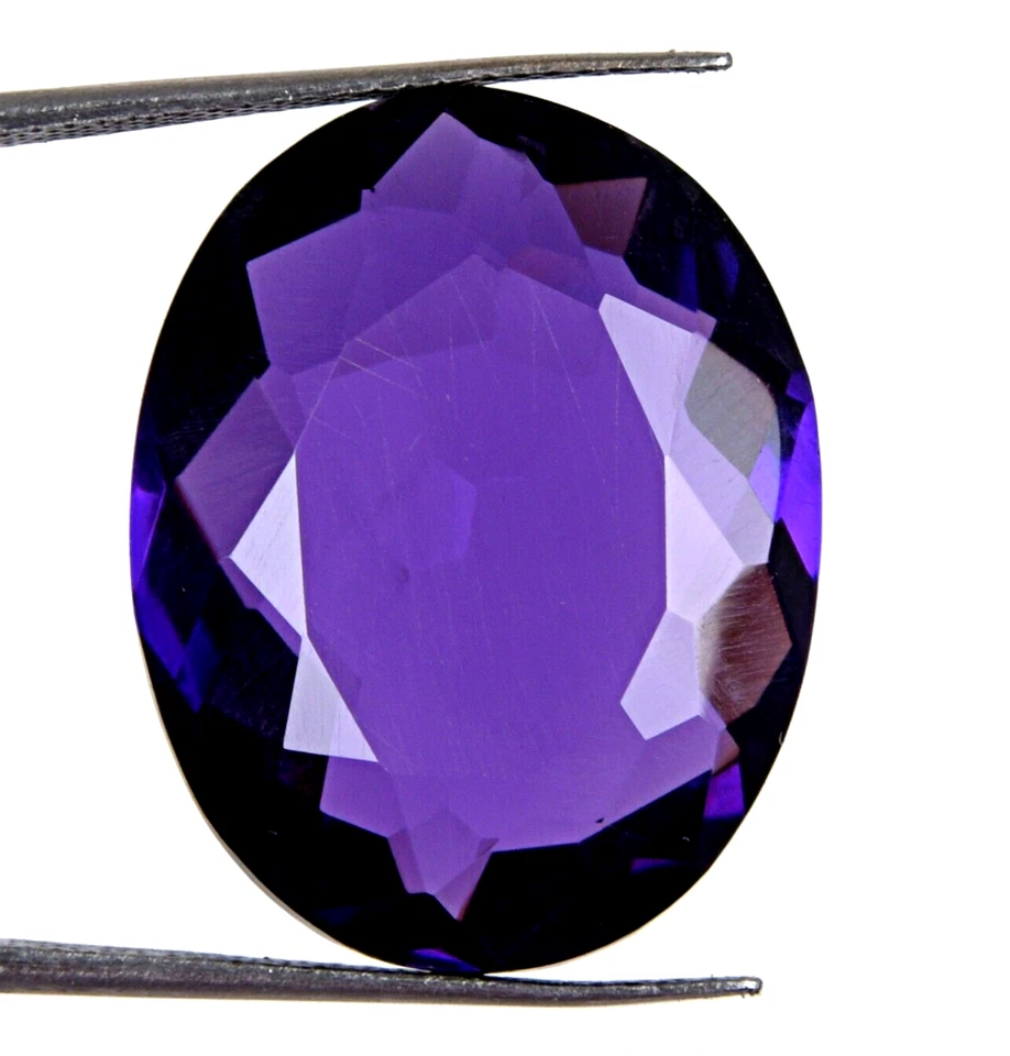 Brazilian Purple Amethyst 66.65 Ct. Faceted Oval Cut Loose Gemstone Ring Pendant - Image 4 of 4