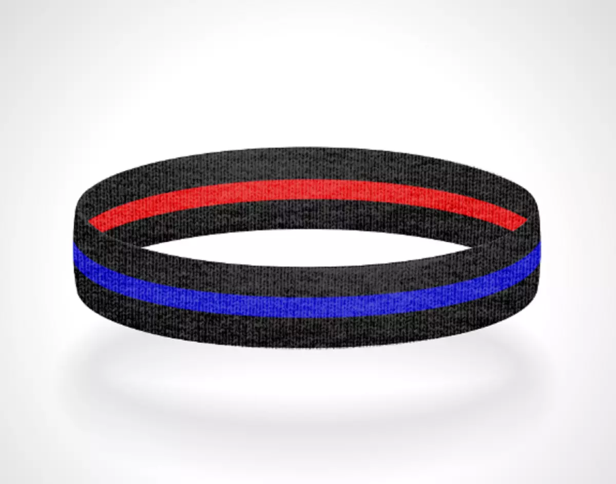 Reversible Thin Blue Line Thin Red Line Wristband Bracelet Handmade