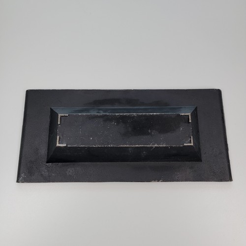 Vintage Asian Cast Iron Incense Burner Vase Calligraphy Tray Rectangle Ashtray - Picture 10 of 14