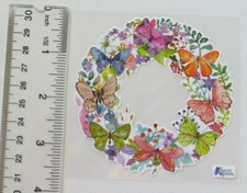 Violette Stickers - BUTTERFLY WREATH - 4x4 Square Sheet with 1 Sticker K152