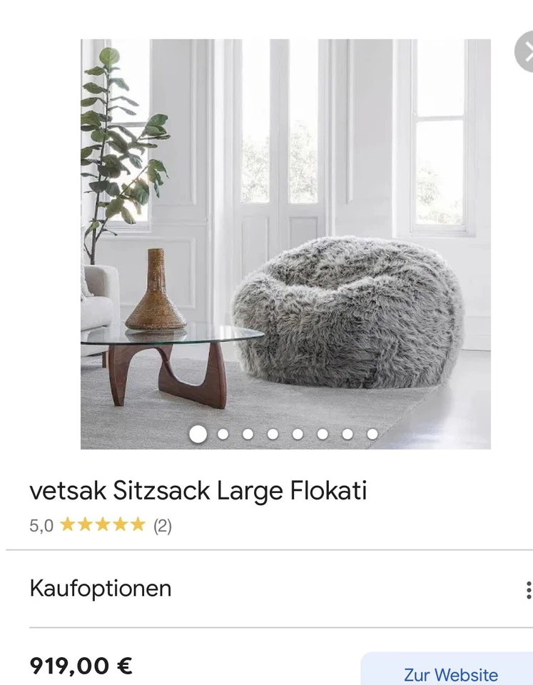 Vatsak Flokati groß grau  - Bild 2 von 3