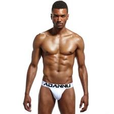 Men's Underwear 1,2 Pack Solid Cotton Bikini Brief Breathable Soft Underpants