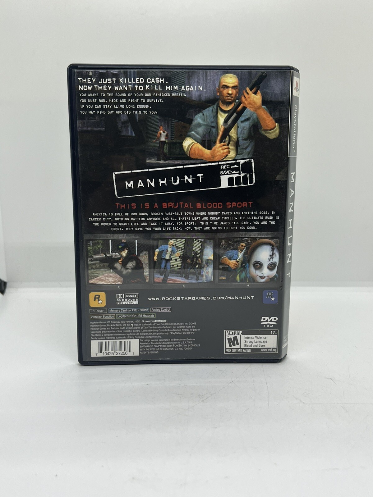 MANHUNT PLAYSTATION 2 PS2 GAME ~ COMPLETE ~ 710425272561 | eBay