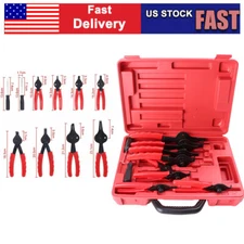 11PCS Snap Ring Pliers Set Mechanics Cir clip Tool Car Internal External Plier