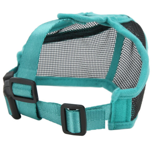 Short Snout Dog Muzzle Mesh Adjustable Breathable Anti Biting Bulldog Short Gfl - Picture 5 of 12