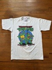 Vintage 1989 TMNT Ninja Turtles Large Kids T-Shirt Single Stitch 14-16 USA