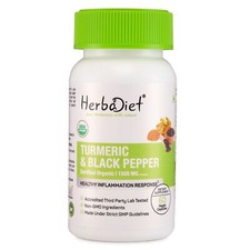High Strength Organic Turmeric  Black Pepper Capsules, Curcumin 5 90 Count