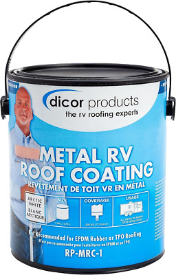 RP-MRC-1 Acrylic Elastomeric Coating for Metal RV Roofing - White, 1 Gallon